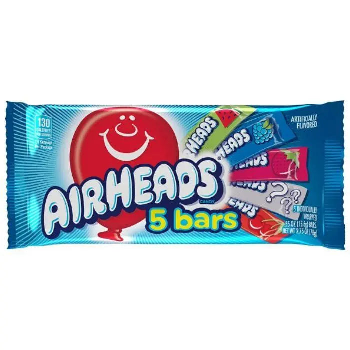 Airheads Assorted Flavours 5 Bar Pack 78g - Americké sladkosti - OhMyCandyBox Chorvátsko