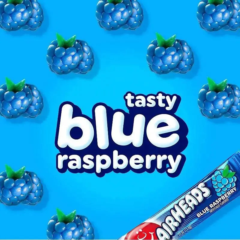 Airheads Blue Raspberry 15,6g - Americké sladkosti - OhMyCandyBox Chorvátsko