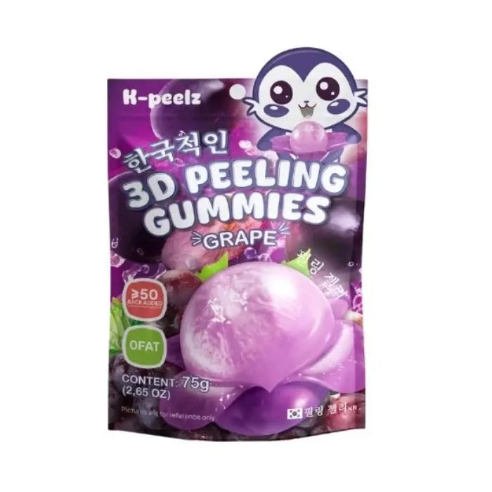 K-Peelz Grape 3D Peeling Gummies 75g OhMyCandyBox