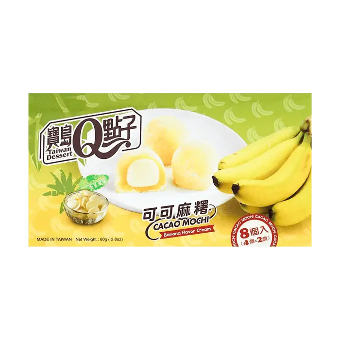 Q Brand Mochi Cocoa Banana 80g - OhMyCandyBox