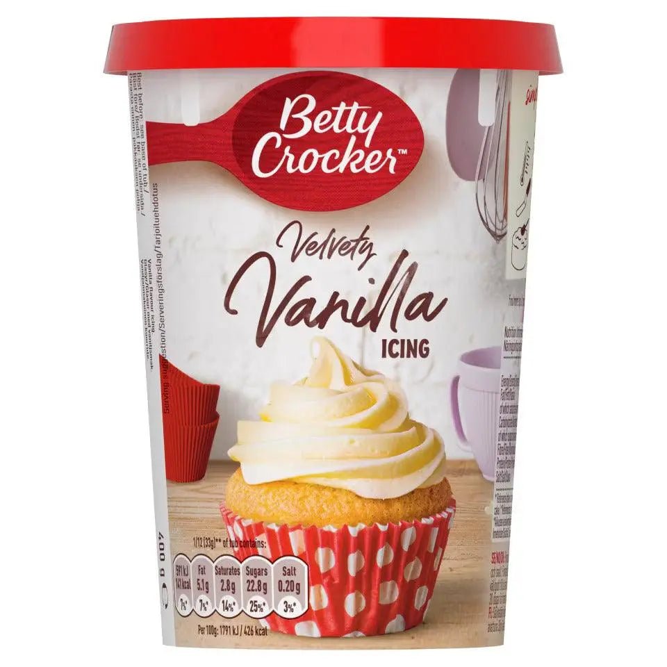 Betty Crocker Poleva Vanilka 400g - OhMyCandyBox