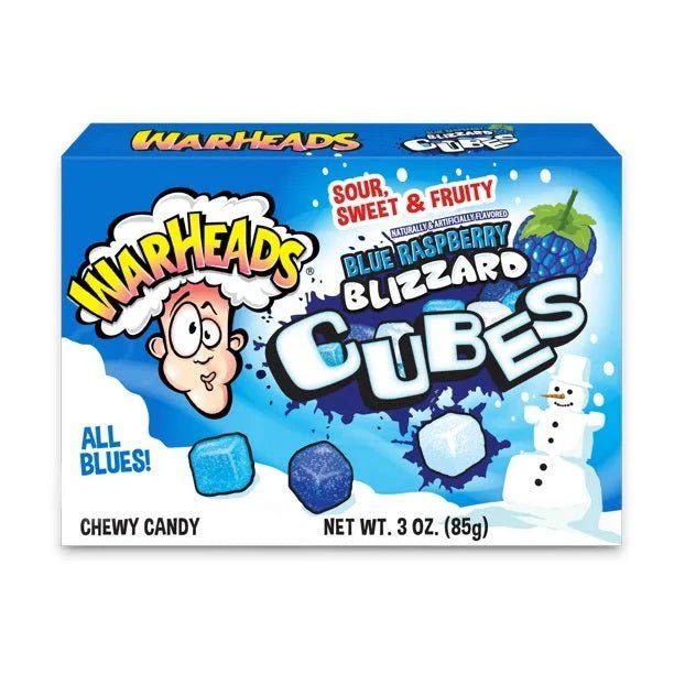 Warheads Blizzard Cubes Blue Raspberry 85g - OhMyCandyBox