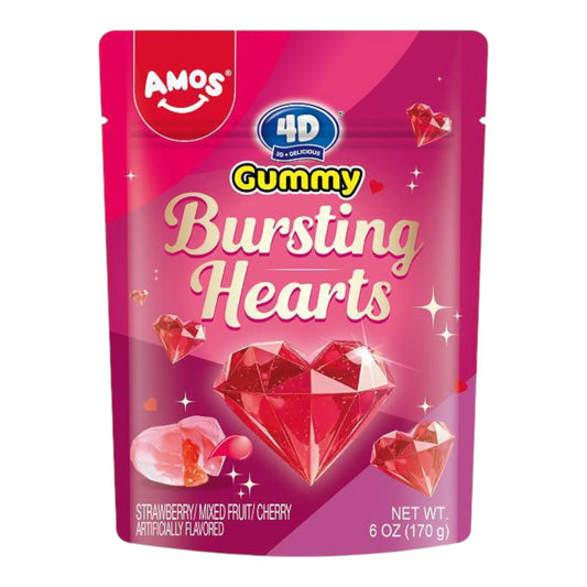 Amos Candy 4D Gummy Bursting Hearts 65g