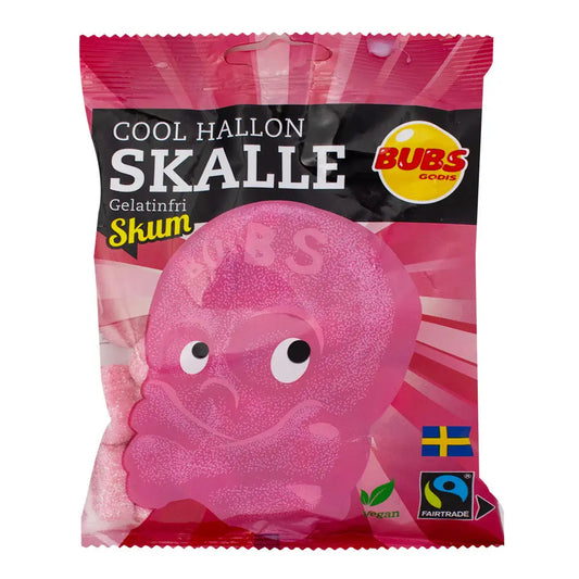 BUBS Skull Foam Cool Raspberry 90g OhMyCandyBox