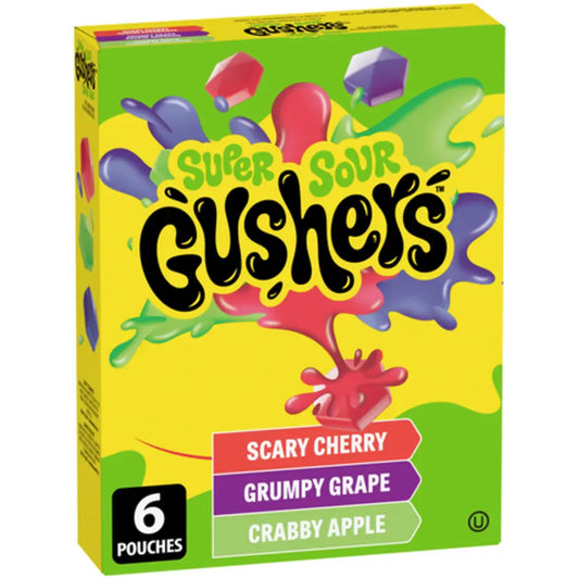 Fruit Gushers Super Sour 6 Pack 138g OhMyCandyBox