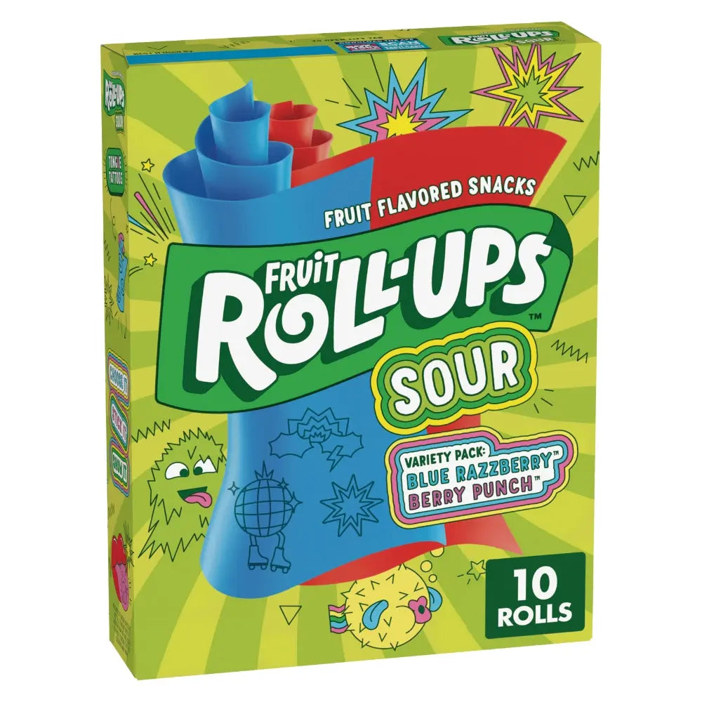 Fruit Roll-Ups Sour 10 Pack 141g OhMyCandyBox