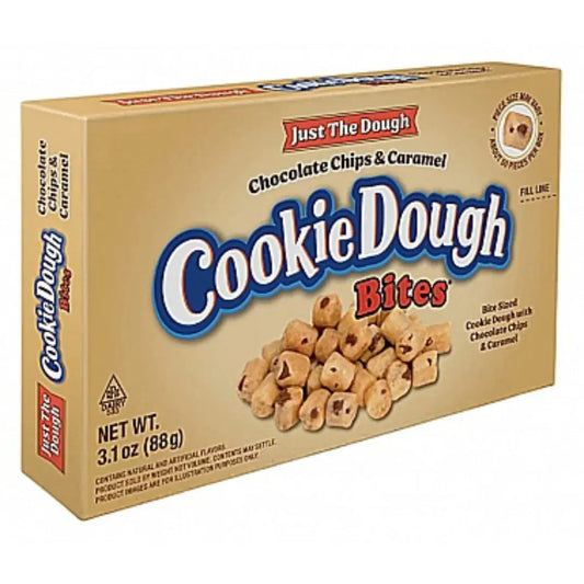 Just The Dough Cookie Dough Bites Chocolate Chips & Caramel 88g OhMyCandyBox