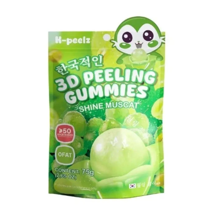 K-Peelz Shine Muscat 3D Peeling Gummies 75g OhMyCandyBox