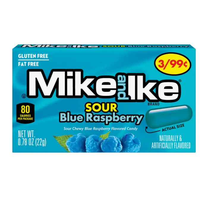 Mike and Ike Sour Blue Raspberry 22g OhMyCandyBox