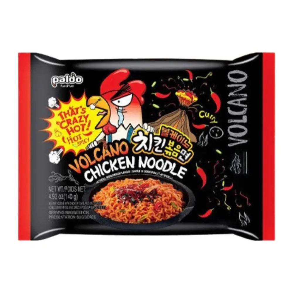 Balenie Paldo Volcano Chicken Noodle, 140g, extrémne pálivé instantné rezance.