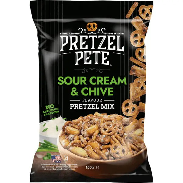 Pretzel Pete Pretzel Mix Sour Cream & Chive 160g OhMyCandyBox