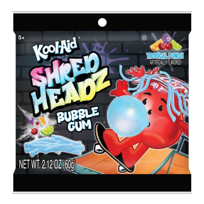 Kool-Aid Shred Headz Bubble Gum Tropical Punch 60g