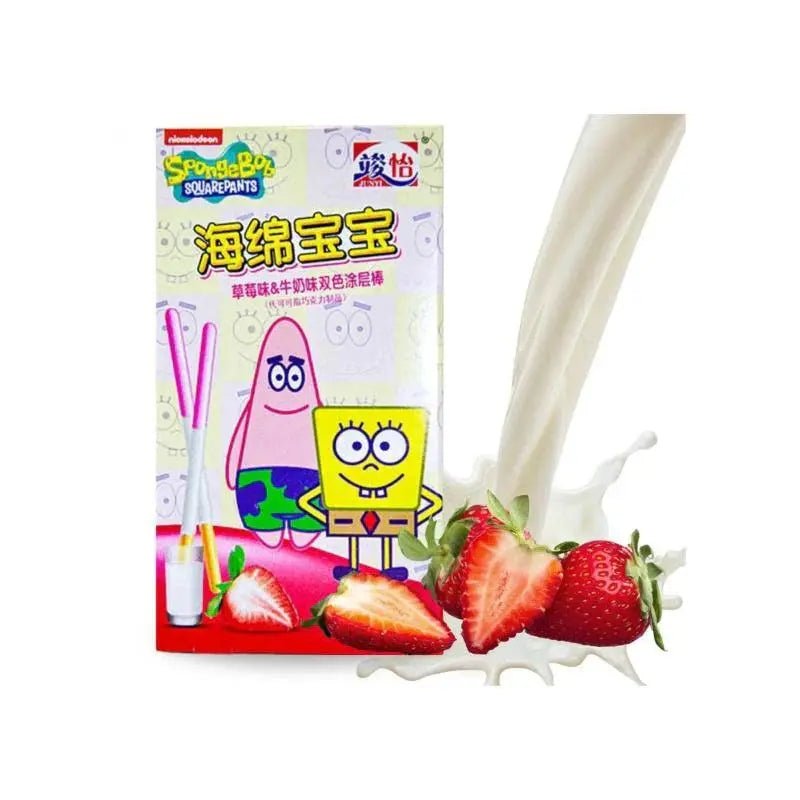 Junyi Jahodový a Mliečny Spongebob Squarepants 48g - OhMyCandyBox