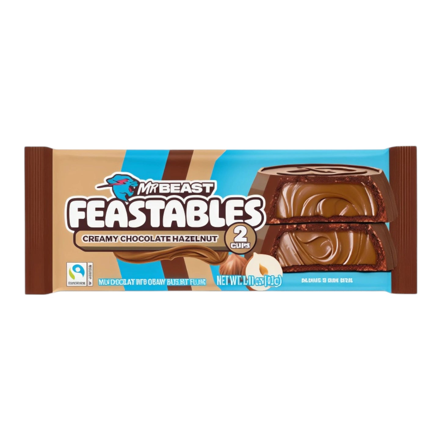 MrBeast Feastables Cups Creamy Chocolate Hazelnut 20g - OhMyCandyBox