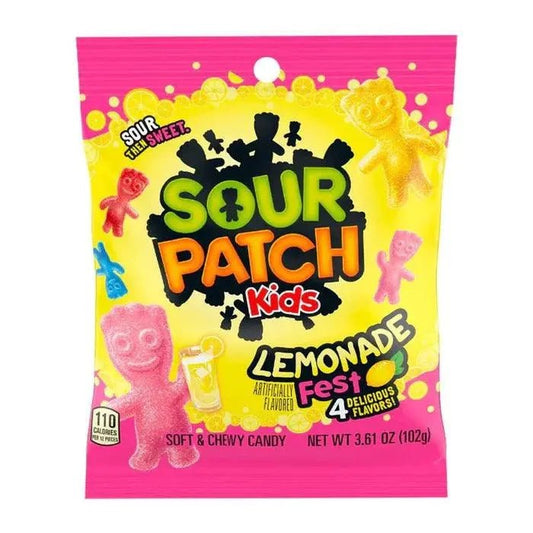 Sour Patch Kids Lemonade Fest 102g - Americké sladkosti - OhMyCandyBox Chorvátsko